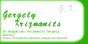 gergely krizmanits business card